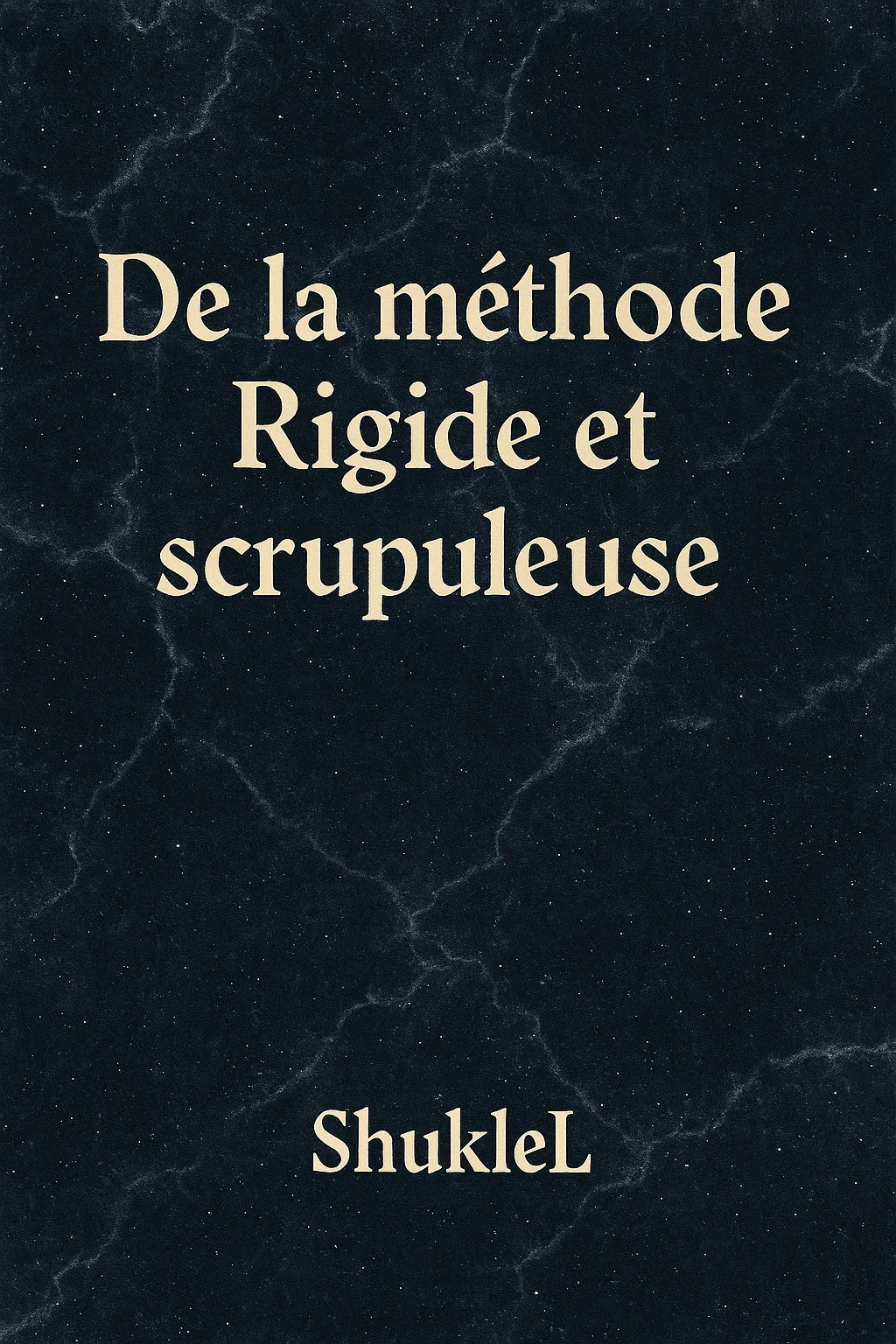 Couverture officielle du livre De la méthode Rigide et scrupuleuse